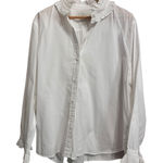 J.Crew  Classic fit Ruffleneck shirt Button Up Long Sleeve Women Size 22 #AW712 Photo 0