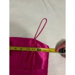 Jessica McClintock  for Gunne Sax Hot Pink Satin Bow Dress sorority formal prom Photo 5