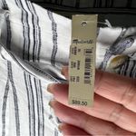 Madewell NWT Baltic Striped Paperbag High Rise Waist Linen Cotton Crop Pants Photo 8