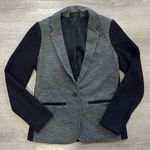 J.Crew Contrast Knit Colorblock Gray Navy Blazer size 8 Photo 0