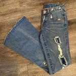 True Religion 90’s Vintage Low Rise Ripped Flare Denim Jeans Size 26 Photo 7