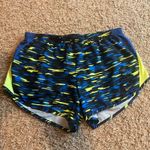 Nike  Dri-Fit Blue / Green Athletic Short Size Large Photo 4