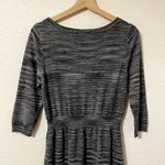Loft  Sweater‎ Dress Womens Size L 3/4 Sleeves Knit Space Dye Marled Gray Photo 6