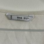 Mango white Fitted V-neck Cut Out Ribbed Top Photo 1