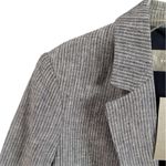Everlane  The Linen Oversized striped Blazer Gray NEW Photo 7