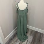 Lulus  Small Radiant Charisma Sage Brush Chiffon Ruched Tie-Strap Maxi Dress 1X Photo 3