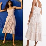 Madewell NEW Gingham Sweetheart Ruffle-Tiered Midi Dress, 14 Photo 1
