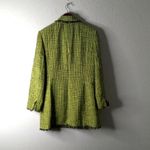 Evan Picone 14 Tweed Dress Coat in Lime Black Green Photo 7