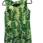 Julian Taylor  New York Green Leaf Print‎ Sleeveless Dress Size 6 Photo 5