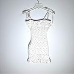 House Of CB  Allie white floral shirred mini dress Sz S Photo 5