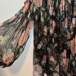 Zimmermann Zimmerman Floral Halter Sheer Metallic Silk Blend Blouse Size: 1 Photo 4