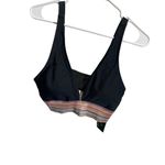 Blooming Jelly  Womens swimsuit top L Black Multicolor Zigzag Band Adjustable Photo 1