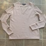 Skull Cashmere  Tyrone Dusty Pink Cut Out V-Neck Sweater Sz Small Photo 11