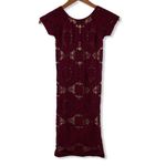Aeropostale Cape Juby Burgundy Bodycon Dress M/L Photo 3