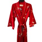 Vintage David Brown California Red Floral‎ Robe Size undefined Photo 1