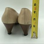 Vintage Bruno Magli kitten Heels TAUPE TAN dress shoes cut outs leather shoes Size 7 Photo 3