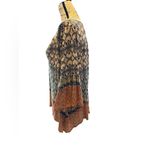 Vintage America Blues Small Bohemian Top with Bell Sleeves and Embroidery Orange Photo 8