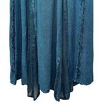 Pyramid Collection Embroidered Renaissance Maxi Dress Size L Blue Bust Tie Goth Size L Photo 4