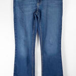 Wrangler Blue Denim Mid Rise Five Pockets Distressed Bootcut Jeans Size 10 Photo 0