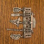 Vintage JJ Signed Silver Tone Hospital Dangle Nurse Doctor Brooch Pin Photo 4