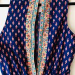 Charlotte Russe Blue Patterned Open Back Romper Medium Photo 8