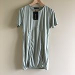 Pretty Little Thing New Sage Green Slinky Underbust Short Sleeve Bodycon D… Photo 4