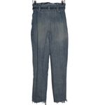 Abercrombie & Fitch A&F Mom Jean Blue Denim Straight Paper Bag Jeans Size 25 / 0 Photo 1