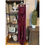 retrofete Julia Silk Draped Open Back Maxi Dress Port Womens Size Small Red Photo 8