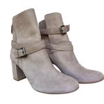 Schutz Suede Buckle Strap Ankle Boots Gray 9B Photo 5