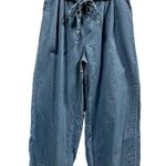 Cato Est 1946 Wide Leg Paperbag Pull On 2 Pocket Jeans Tie Belt Womens Medium Photo 0