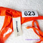 New! Set! Zulu & Zephyr Free People Tie Curve‎ Brief Bikini, size 2 Red Photo 13