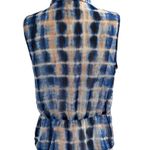 Heart soul  Women’s Size Large Ruffle Blouse Top Blue Tie Front Sheer #11•4 Photo 2