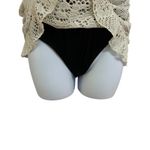 NWT Mossimo Y2K Womens‎ One Piece Swimsuit Halter Top Crochet Beige Black Medium Tan Photo 3