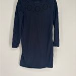 Boden Embroidered Navy Blue Sweatshirt Material Dress Size 2 Photo 6