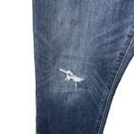 Point Sur Denim Distressed Straight Leg Jeans Medium Wash Raw Hem Women's 29 Blue Photo 5