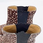 J.Crew Calf Hair Heeled Chelsea Boots Size 9.5 Ankle Bootie Brown Spotted AA523 Photo 4