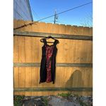 HEMET Gothic Halloween Black & Red Midi Dress Skull‎ Birds Small Steampunk Photo 7