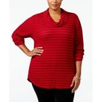 Style & Co . Plus Size Cowl Neck Red Thermal Top NWT 3X Photo 6