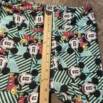LuLaRoe  Disney Mickey Mouse Leggings Women's One Size Green Striped Stretch Full Photo 5