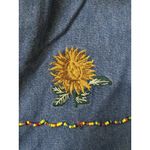 Vintage Eagles Eye Embroidery Beads Indian Denim Shirt Photo 11