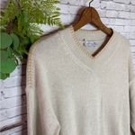Cartolina Nantucket Abel Oat Cotton Cashmere Sweater Tan Size M Photo 3