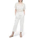 ZARA  Floral Eyelet White Top S Photo 6