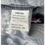 Blue Mosaic Print Faux Wrap Belted Dress Polyester 3/4 Bell Sleeve Size XS Photo 4