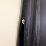 Vintage Black Lace Slip Skirt Rosebud Embroidery 27” | Whimsigoth Coquette Size M Photo 2