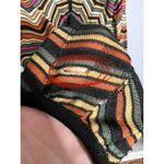 Missoni  Size 48 Merino Wool Blend Zigzag Knit V-Neck Dress Long Balloon Sleeve Photo 3