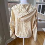 JoyLab  Ivory Purple Mocha Brown Cropped Hooded Nylon Windbreaker Jacket Medium Photo 2