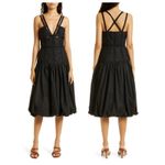 Ulla Johnson  Kaia Strappy Shirred Drop Waist Cotton Dress Size 10 Photo 13