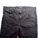 7 For All Mankind Womens Ankle Skinny Jeans Black Size 33 Denim Frayed Hem Photo 3