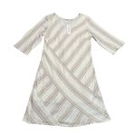 Soft Surroundings Dress Medium Lagenlook Coastal Linen Boho Cottage Striped New Photo 0