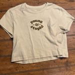 Barstool  Sports Women's Tshirt Cropped Young And‎ Stupid Medium Yellow Photo 1